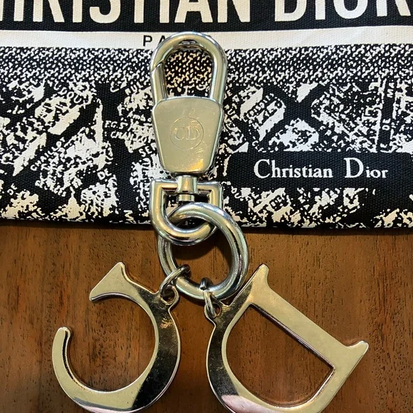 Dior Black Key chain or purse charm with cosmetic bag - Picture 3 of 5